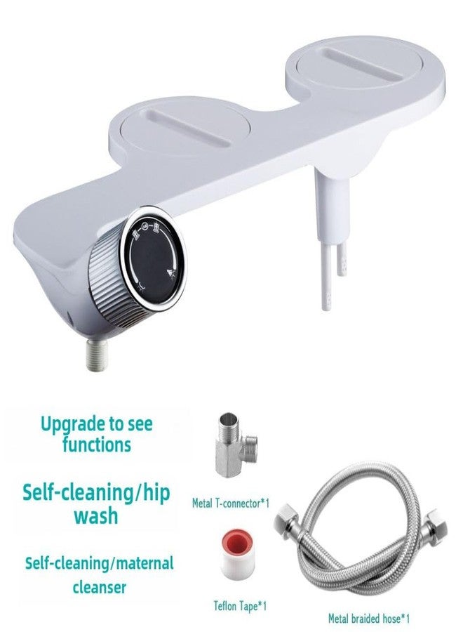 Azelf Toilet Bidet Seat Attachment - Non-Electric Ultra-Slim Design, Dual Wash Nozzles, Adjustable Pressure Luxurious Toilet with accessoires - Image 4